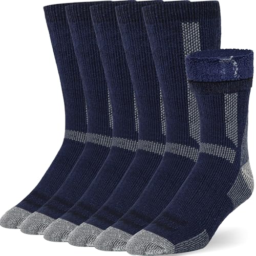 Buttons & Pleats Wool Socks for Men Women Merino Thermal Warm Cozy Winter Fuzzy Boot Sock LXL