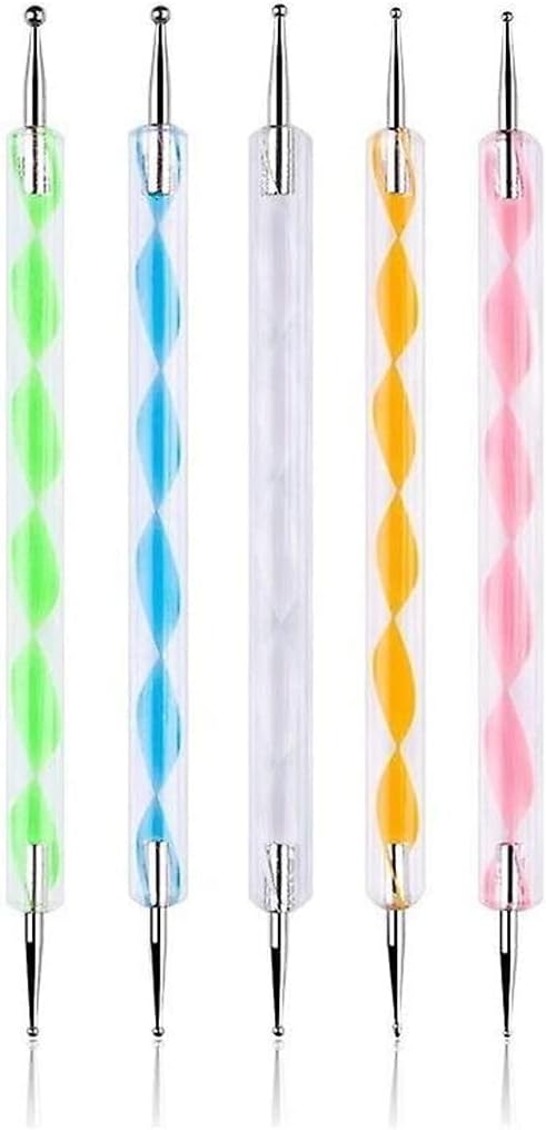 Trendy Look Nail Art Dotting Tool For Decoration Set of 5 Pieces (Multicolour)