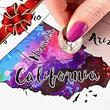 Scratch Off Map USA - Scratch The Silver Foil Of The United States & Reveal Beautiful Watercolor - By Inevitable Imports