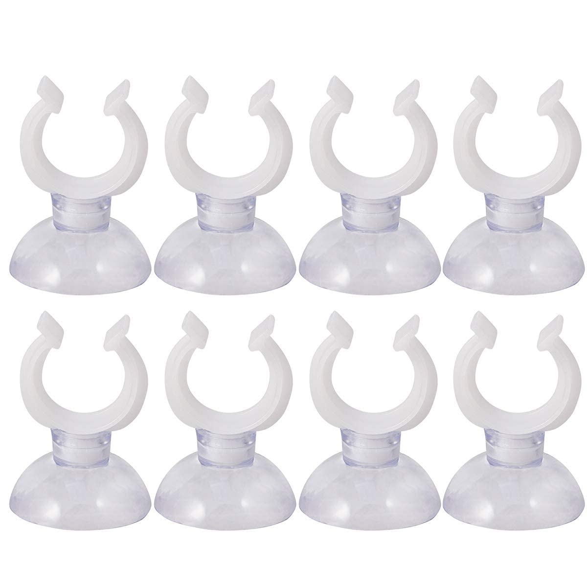 10 Pack Fish Tank Power Suction Cup Aquarium Suction Cup Hose Clip, Clear Fixing Bracket Pump Tube Holder, Suction Cup Water Pipe Fixing Suction Cup Strong Buckle Multi-function Fixing Clip (White)
