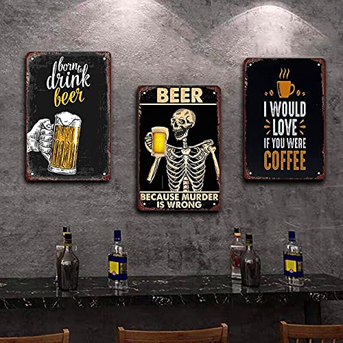 Putuo Decor Lustige Bier Deko Wandbild Aus Aluminium, Retro Metallschild Mit Humorvollem Spruch Für Bar, Kneipe, Party, Zuhause