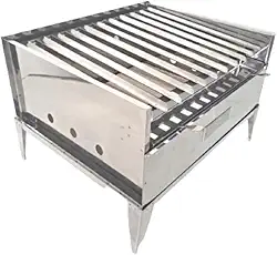Churrasqueira Portatil Parrilla Em Inox Refratária E Coletor