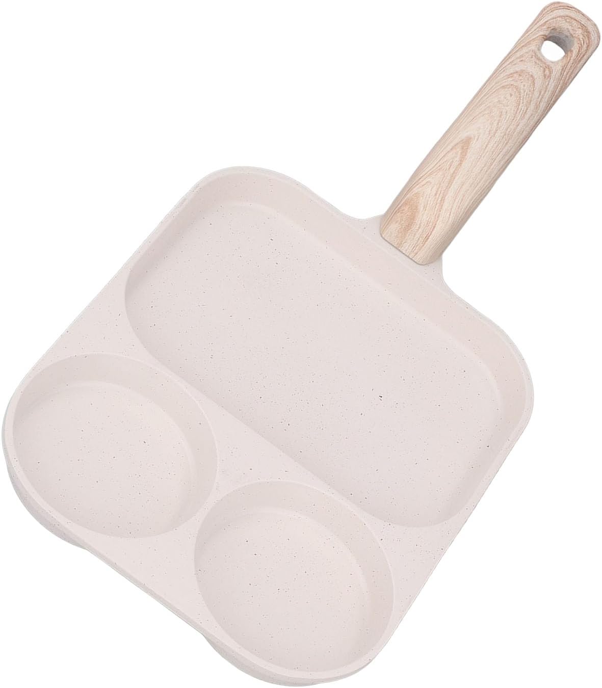 aqxreight Nonstick Egg Pan 3 Section Grill Pan for Breakfast Gas Stove Induction Cooker 40x19cm Oversized