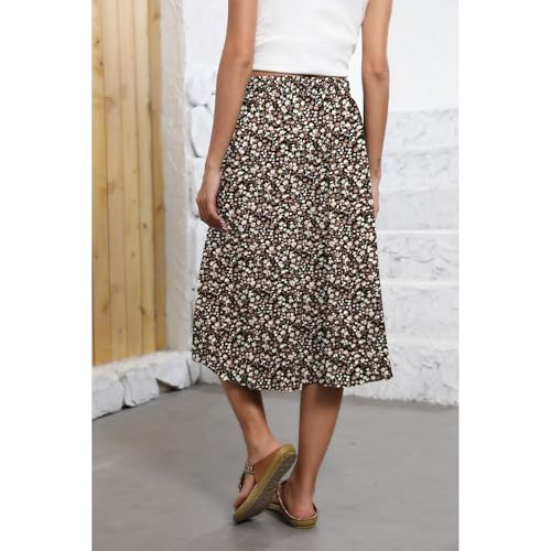 Image of Witsmile Flowy Skirt Elastic High Waist A-Line Skirt with Pockets Bohemia Cover-up for Women 2026 Trendy(S-2XL)
