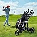 Tivor Electric Golf Push Cart with 24V10Ah Li-Ion Battery, 9 Speed Gears, Extra Large Storage, 2-Stage Folding with E-Brake, Travels Up and Downhill at Even Speeds
