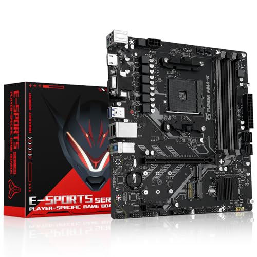 MACHINIST B450 AM4-K Motherboard for AMD Ryzen 1-5th gen Processors (DDR4 Max 128GB NVME M.2 PCIe 3.0 SATA 3.0 USB 3.0 DP VGA HDMI-Compatible Gigabit LAN M-ATX)
