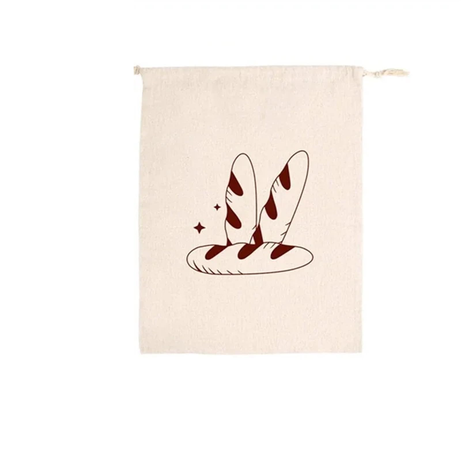 ApuaVireo&Co Linen Bread Bag Linen Bread Bag Reusable Baguette Cotton Drawstring Storage Loaf Homemade Fresh Friendly Keeping(A)