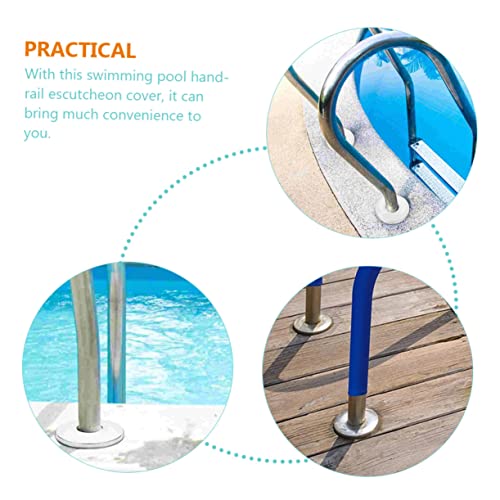 Cubierta decorativa de acero inoxidable para escaleras de piscina miniatura 3