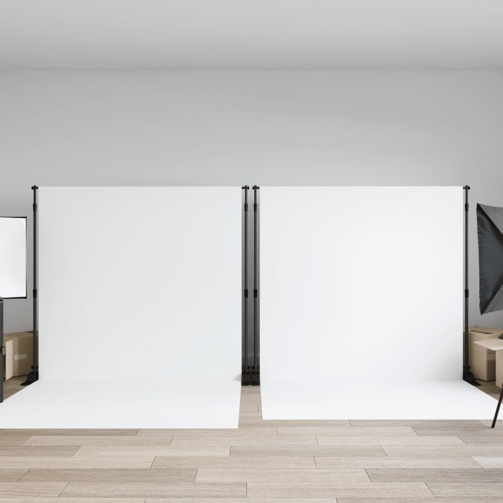 vidaXL Stojaki do tła, 2 szt., czarne, 305x243 cm, stalowe