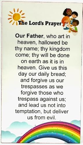 Westmon Works How to Pray the Rosary Learning Pack Hail Mary Our Father Holy Cards and Lady of Fatima Cards Kids Sunday School Classroom Set and Pamphlets, 20 Pieces Total, 5 of Each