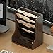 File Rack 5-Pocket Desk Tidy Organiser Vertical Magazine Rack for Office Accessories Stationery Supplies Letter Trays(Black)