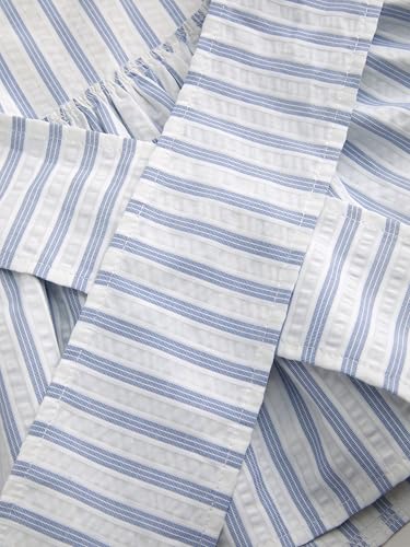 CIDER Shirts for Women Striped Bow Ruffle Cami Top Square Neck Sleeveless Cotton Blend Tie Back Cute Top2