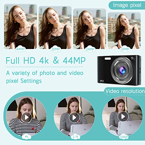 image for Saneen Digital Camera, FHD 4K Cameras for Photography, 44MP Kids Camer