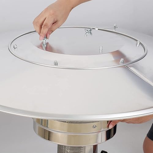 Miniatura 3 de HQQ outdoor 2 unidades de escudo reflector de calentador de patio, reflector de calor de aluminio superior para calentadores de propano al aire