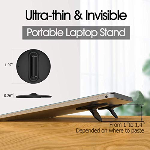 Portable-Mini-Laptop-RiserFoldable-Laptop-Cooling-StandErgonomic-Keyboard-FeetAdjustable-Invisible-Lightweight-Ventilated-Notebook-Holder-for-MacBook-Air-Pro-10-17-Inch-2-Pack