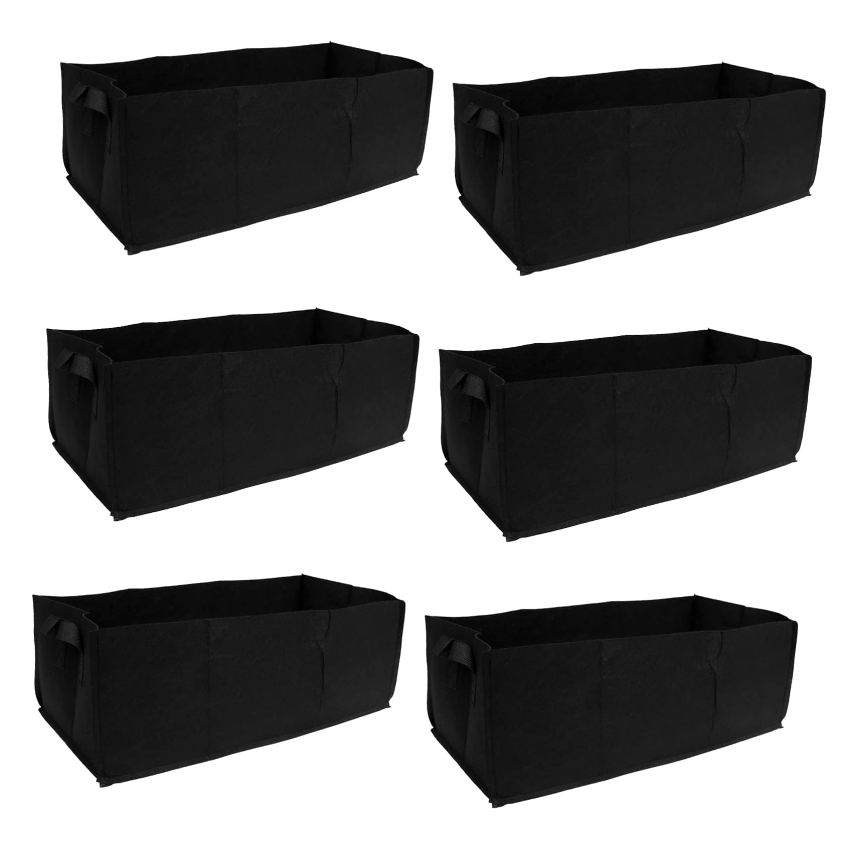 TOYANDONA Quadratischer Pflanzbeutel 60X30X20cm aus Vliesstoff Atmungsaktiv Faltbar Wiederverwendbar für Gemüse Blumen Erdbeeren im Garten Gewächshaus oder Balkon