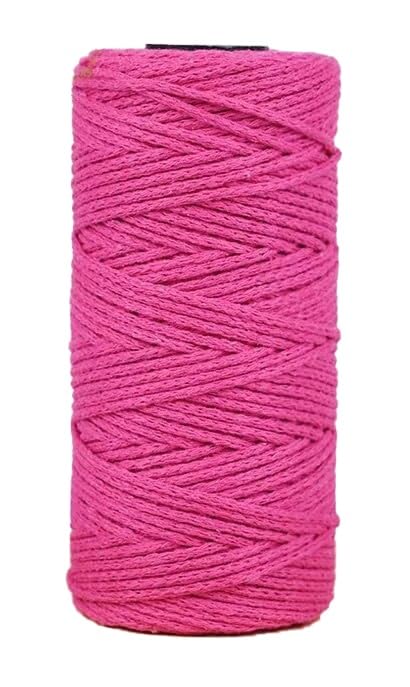 Fil coton creux 2 mm de qualité supérieure pour finitions de crochet soignées