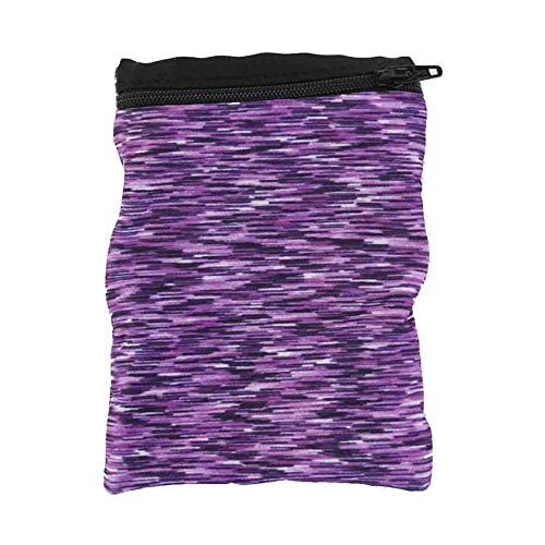 Sprigs Banjees 2 Pocket Wrist Wallet/Wrist Band/Wrist Pocket For Travel, Walking, & Running. Wallet Pouch That Holds Cash, Card, ID\'s, And More (Purple Melange, One Size Fits Most)