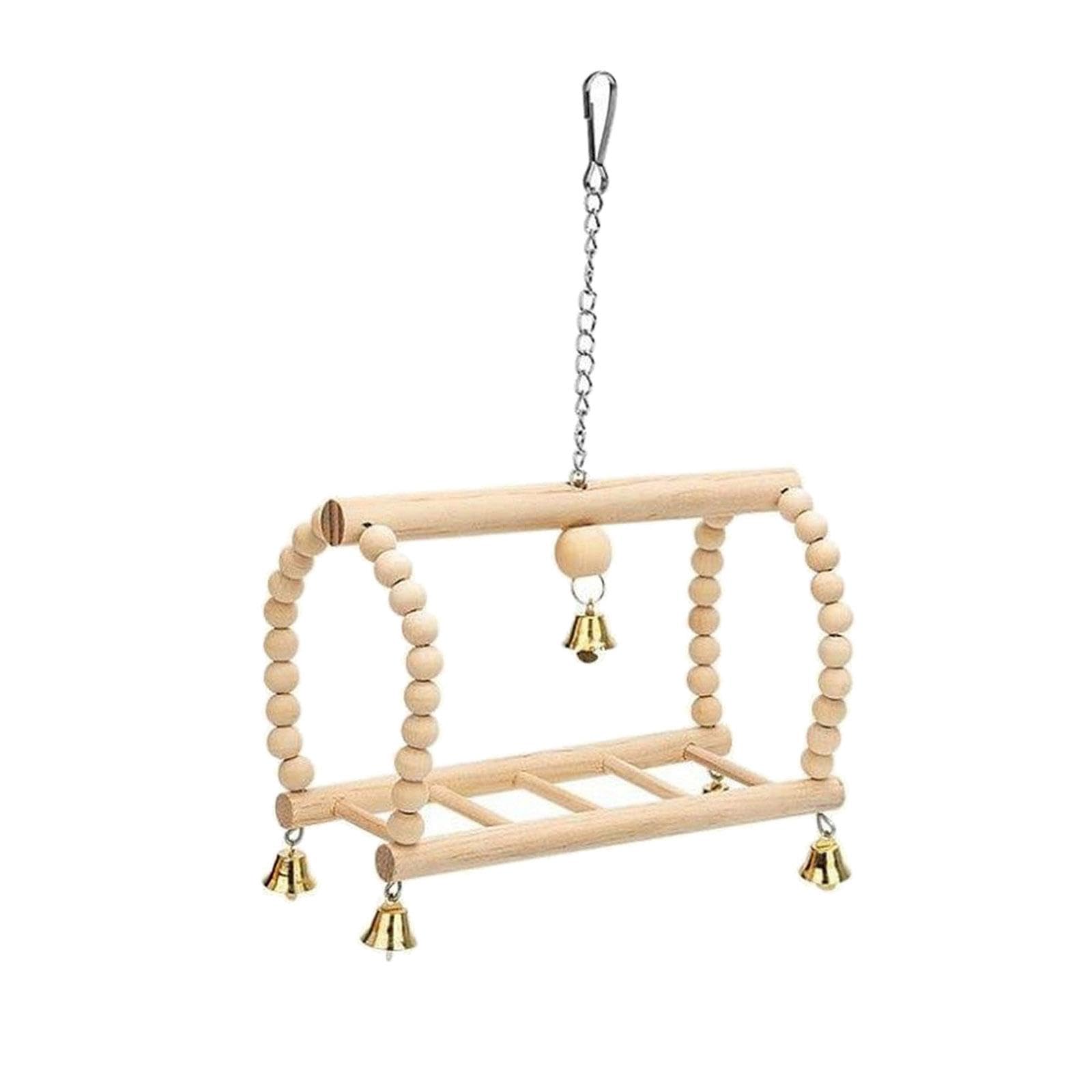 Baoblaze Pont Suspendu en Bois, Marches D'escalier, Balançoire d'escalade pour Oiseaux, Pinsons, Perruches