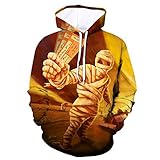 Collar: Hoodie MMOOVV Herren Hoodie Scary Halloween Kürbis 3D Print mit Kapuze Party Langarm Sweatshirt Coat Bluse Top Oberteile