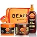 Carroten set di 3 acceleratori d'abbronzatura - Kit d'abbronzatura composto da Gold Tanning Gel e Intensive Tanning Gel 150 ml, e Intensive Tan Oil 150 ml, inclusa borsa cosmetica
