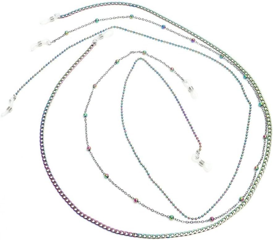Colorful Eyeglass Chain Bead Clip Is Not Easy To Fade Fashion Anti-loss