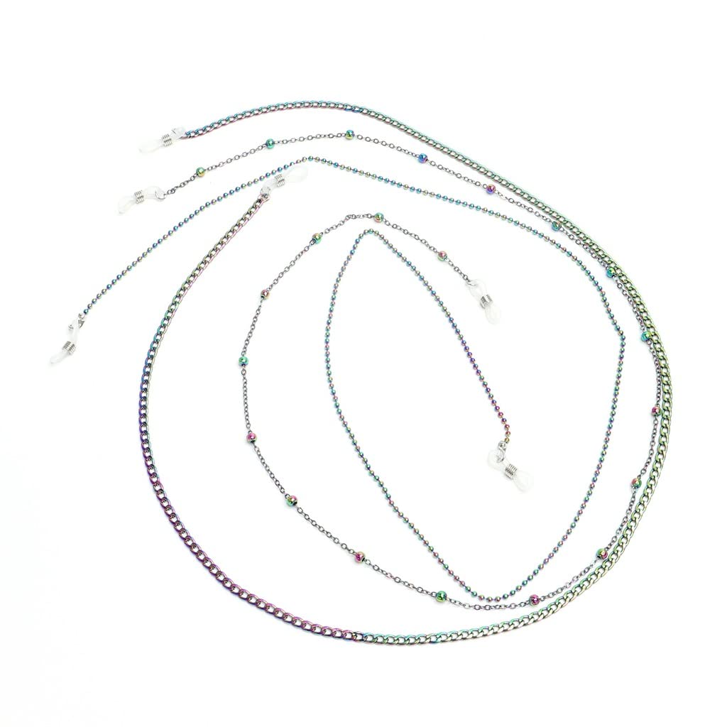 Bunte Brillenkette, Perlenkette, Clip-Perlenkette ist Nicht leicht zu verblassen. Mode-Brillenkette, Anti-Verlust