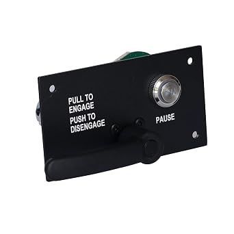 Meza Sim- Flight Simulator Parking Brake Lever with Pause Button, Home Cockpit Mount, USB Plug and Play for MSFS 2020/2024, X-Plane and PC