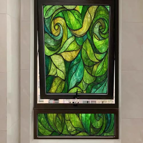 Vinilo Decorativo Auto-adhesivo Hoja Verde 21.6x47.2 pulgadas miniatura 7
