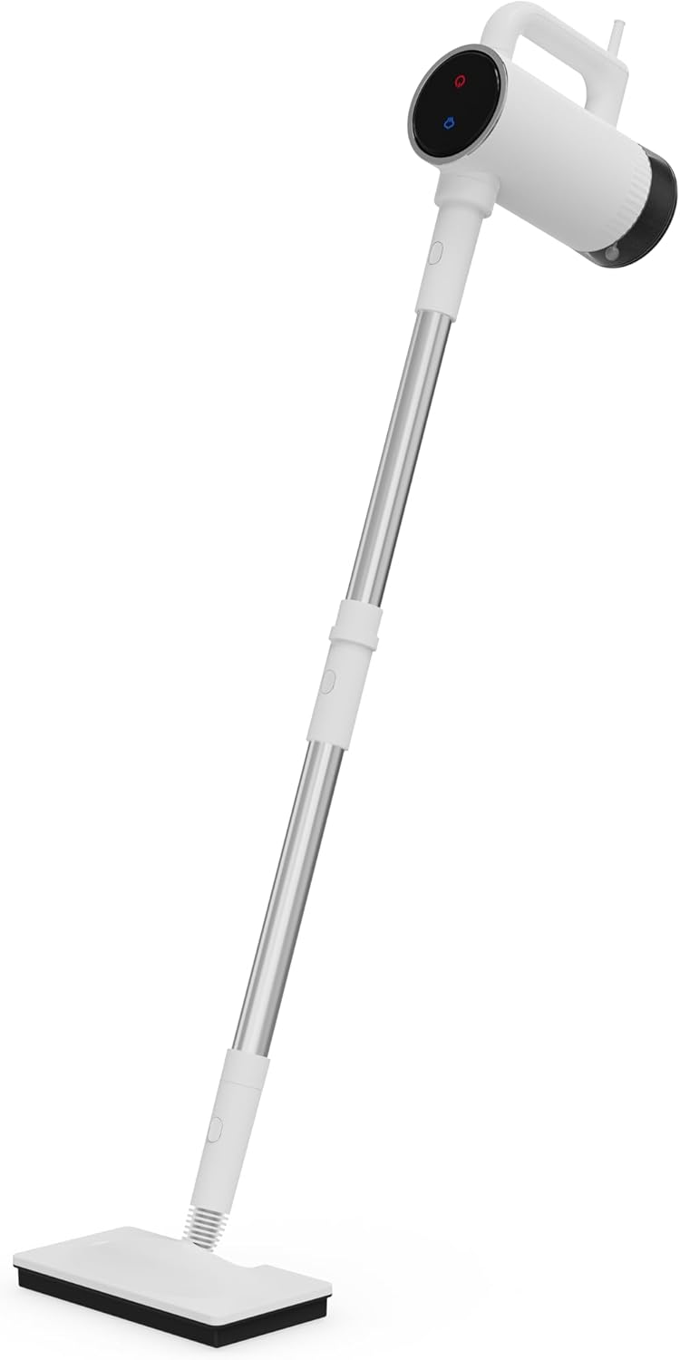 11-in-1 Steam Mop - Detachable Handheld Steam Cleaner with 500mL Tank, 260℉ Floor Steamer for Hardwood, Tile, Grout, Windows, Bath & Kitchen, White