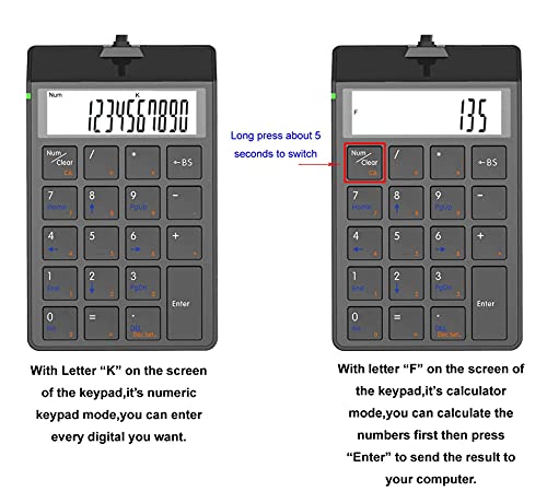Sunreed 2 In 1 Usb Numeric Keypad Calculator,19 Keys Number Pad Keyboard For Laptop Pc Apple, Compatible With Windows Os, Mac Os And Chrome Os, With = Key #TOP1