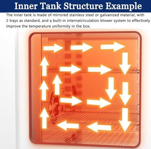 220V Vacuum Drying Oven, 16L Constant Temperature Blast Oven for Labs, Steel Plate Powder Coating, Adjustable 5-300°C, Efficient Drying with Controllable Instruments