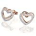 Produktbild Goldmaid Damen-Ohrstecker Herz 925 Sterlingsilber rosegold vergoldet Bicolor 50 weiße Zirkonia Krsitalle Herz-Ohrringe