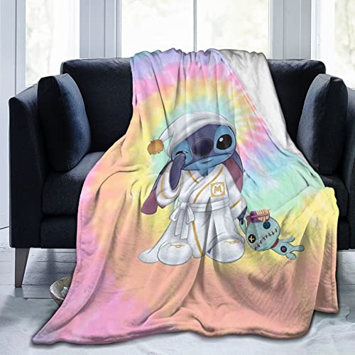 Stitch Blanket Stitch Gifts For Girls Stitch Throw Blanket For Kids Women Adults Cartoon Flannel Fleece Blankets For Couch Bed Sofa 40"X50" #TOP3