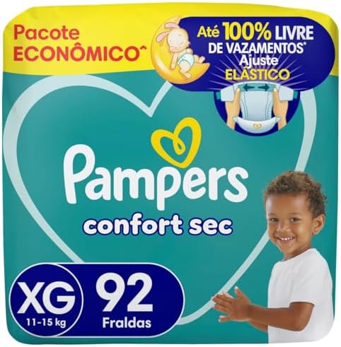 Pampers Confort Sec Fralda Descartável com cintura elástica Taman...