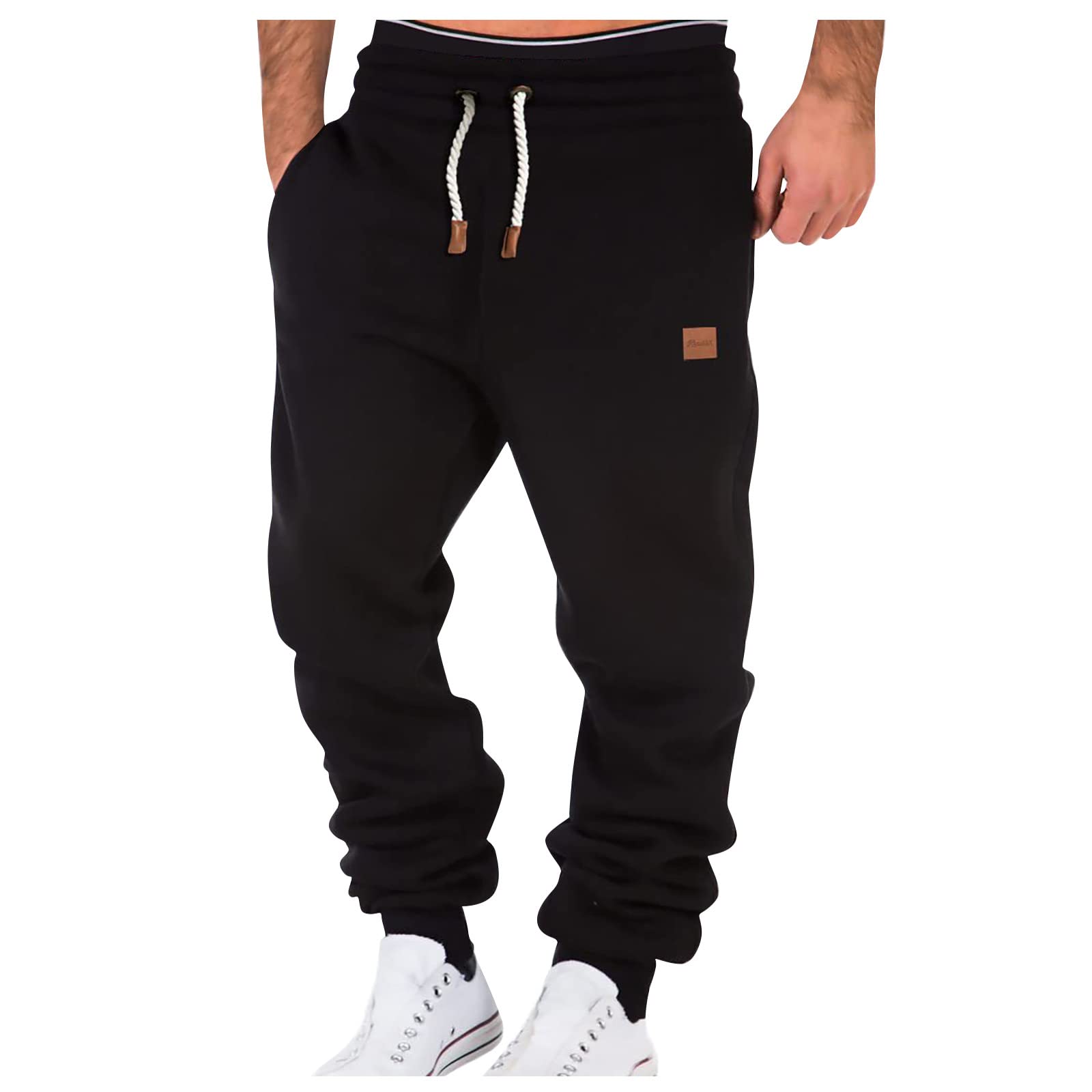 SJWCLYS Men's Jogger Sweatpants,Men's Joggers Pants with Deep Pockets Athletic Loose-fit Sweatpants for Workout