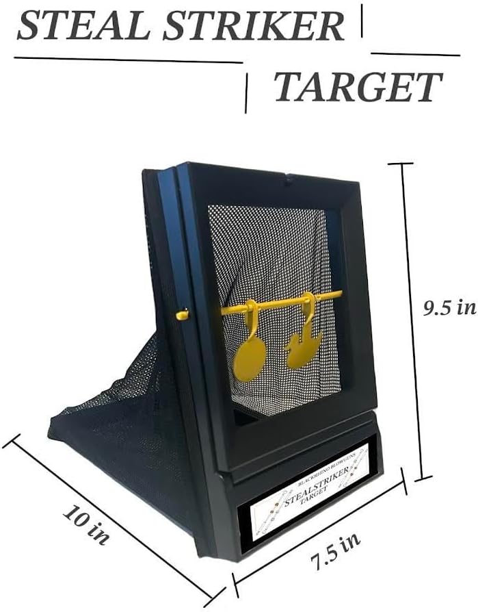 Black Rhino 12"" Blowgun Dart Target Shooting Game Set