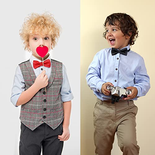 Awaytr Classic Boys Bow Ties - Wedding Formal Pretied Adjustable Silk Bow Tie For Kids (Black) #TOP3
