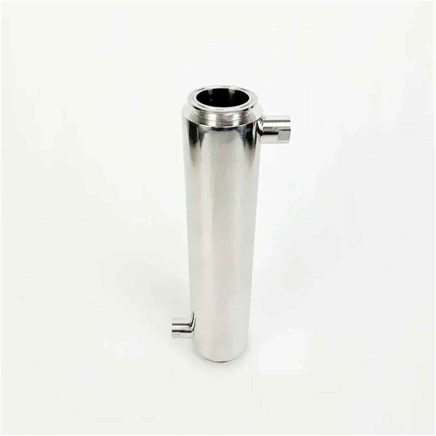 Home & Brewing 2" OD64mm Triclamp Liegburg Heat Exchanger,Heat Scavenger for Continuous Still with 1/2" FNPT,Double Layer Pipeline,H-350mm,SS304 Brewing Accessories