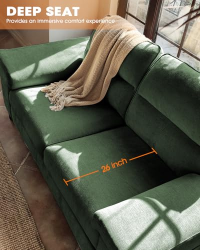 Image of Upvilla 71.25 inch Modern Sofa Couch Deep Seat Sofas for Living Room(Green)