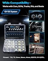 ouaohu 48PCS Led Interior Car Lights Kit, T10/194 and Festoon, 6500K White — image 7