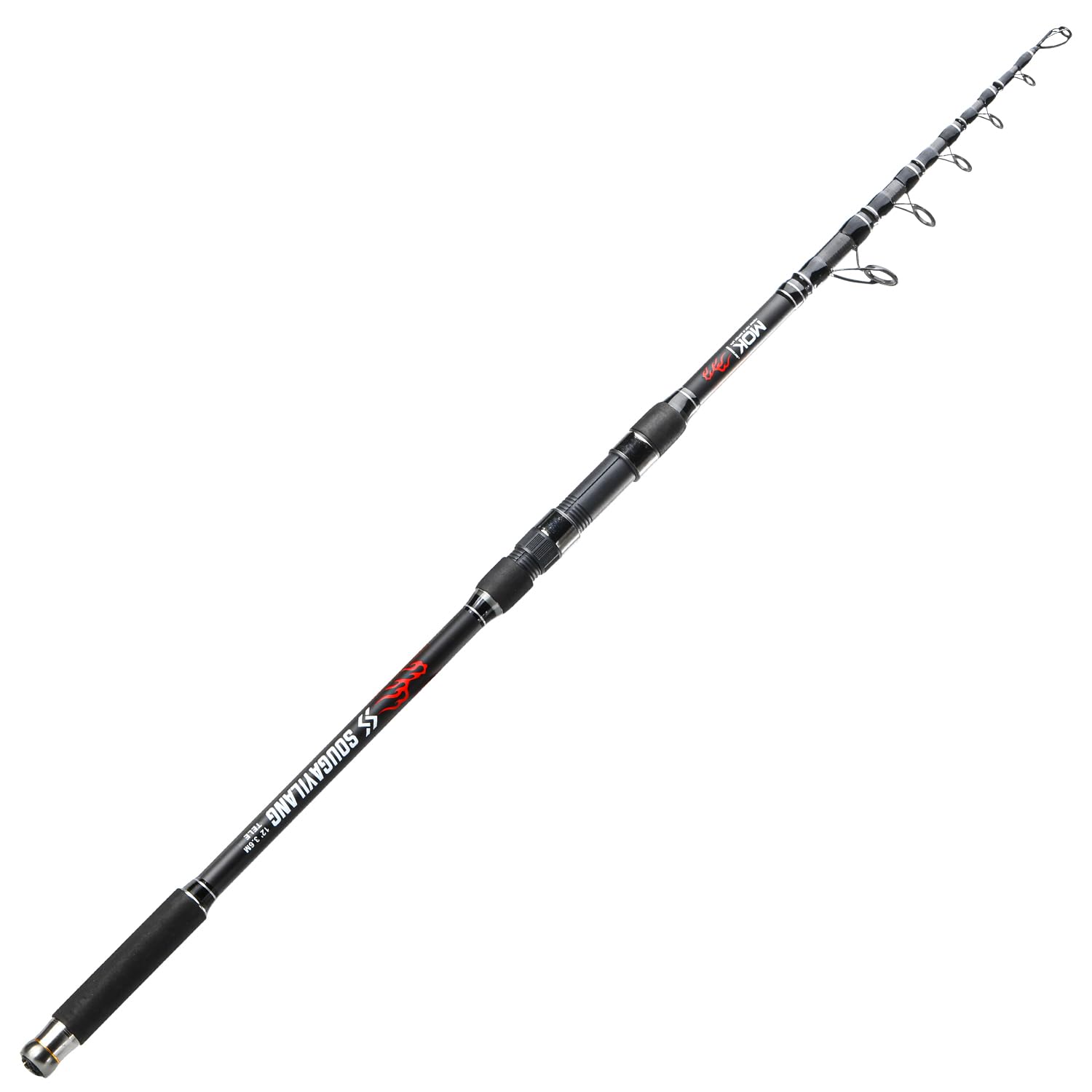 Sougayilang Canne à pêche télescopique en fibre de carbone 3,6 m 3,9 m 4,2 m
