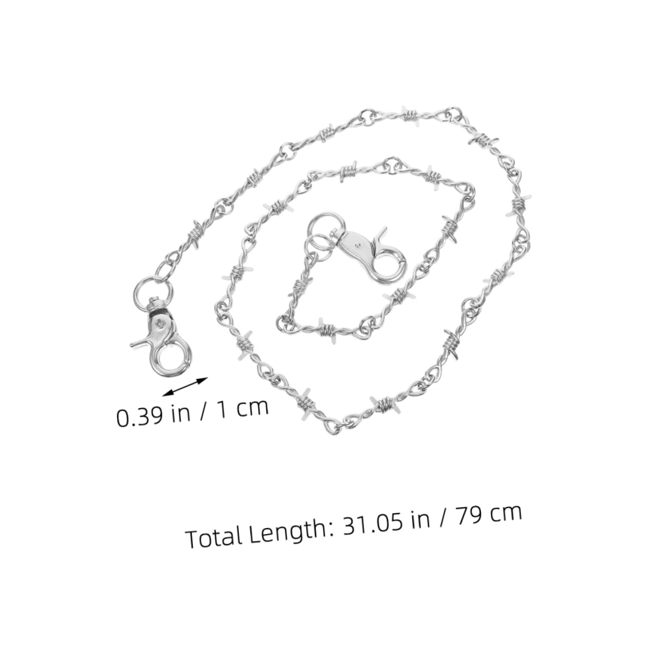 Holibanna 2pcs Trousers Chains for Style Wallet Chains for Men Women for Punk Fashion Accessories Secure Clasp Design