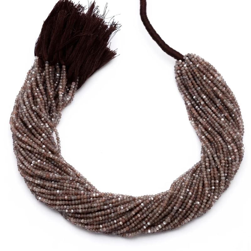 Pierre de Lune Chocolat perles de 2mm pour créer vos bracelets bohèmes chic