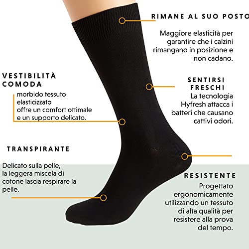 FM London HyFresh Socks, Calzini Uomo, Multicolore...