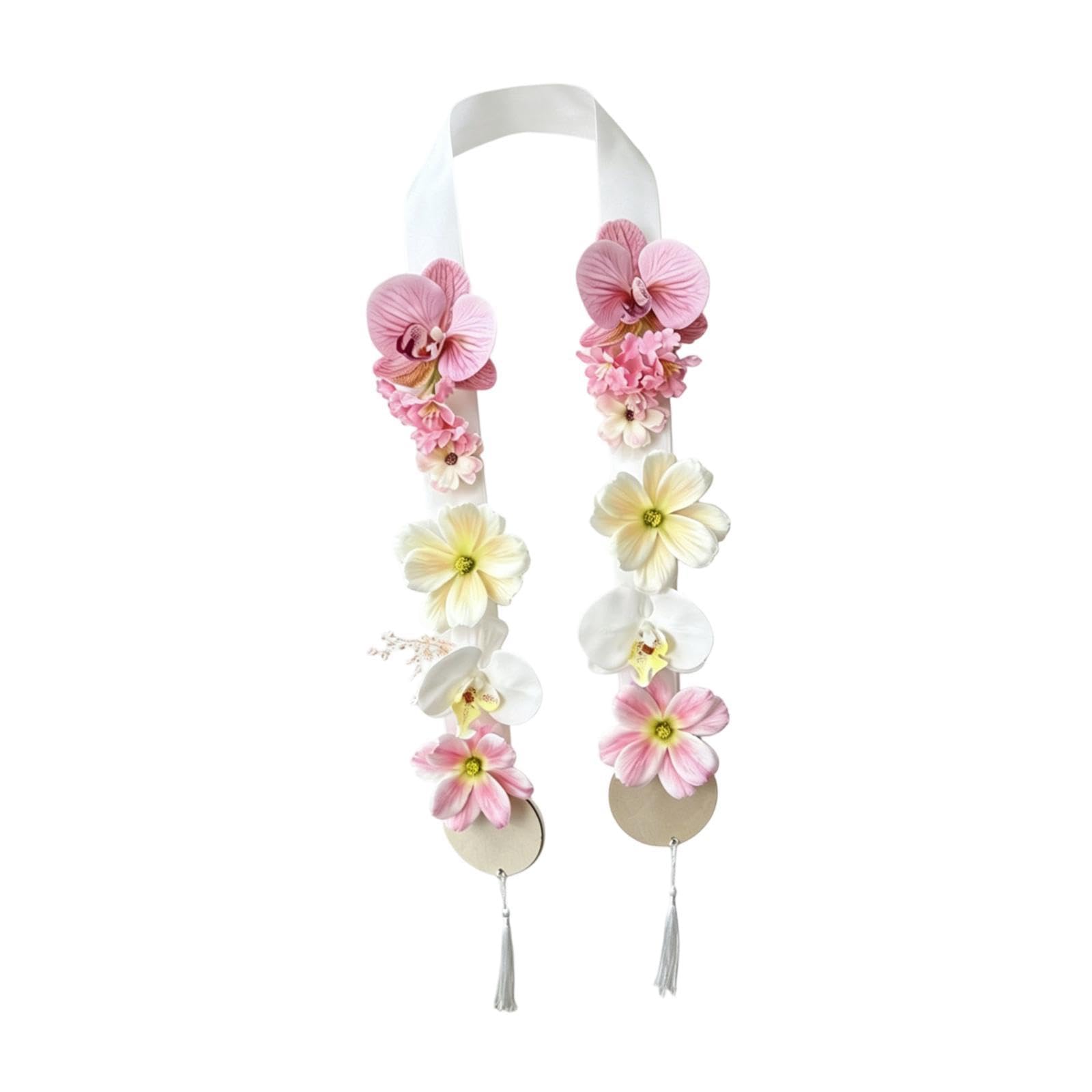 Guirnalda de flores para graduación accesorio de lazo reutilizable para colgador de novia