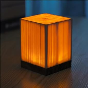 Natural Wood LED Night Light Touch Dimmable USB Rechargeable Bedside Lamp Japanese Style Design Indirect Lighting for Bedroom Desk Table Lamp Best Gift