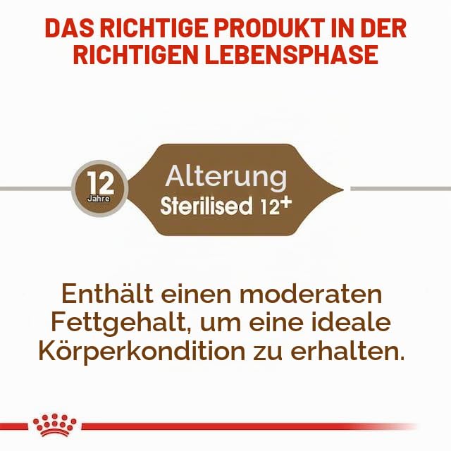 ROYAL CANIN Sterilised Ageing 12+ | Doppelpack | 2 x 400 g | Alleinfuttermittel für Katzen | Speziell für kastrierte Senior Katzen ab dem 12. Lebensjahr | Zum Gewichtserhalt