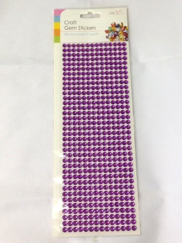 Purple Art Craft Card Making Gem Stickers 504 Gems