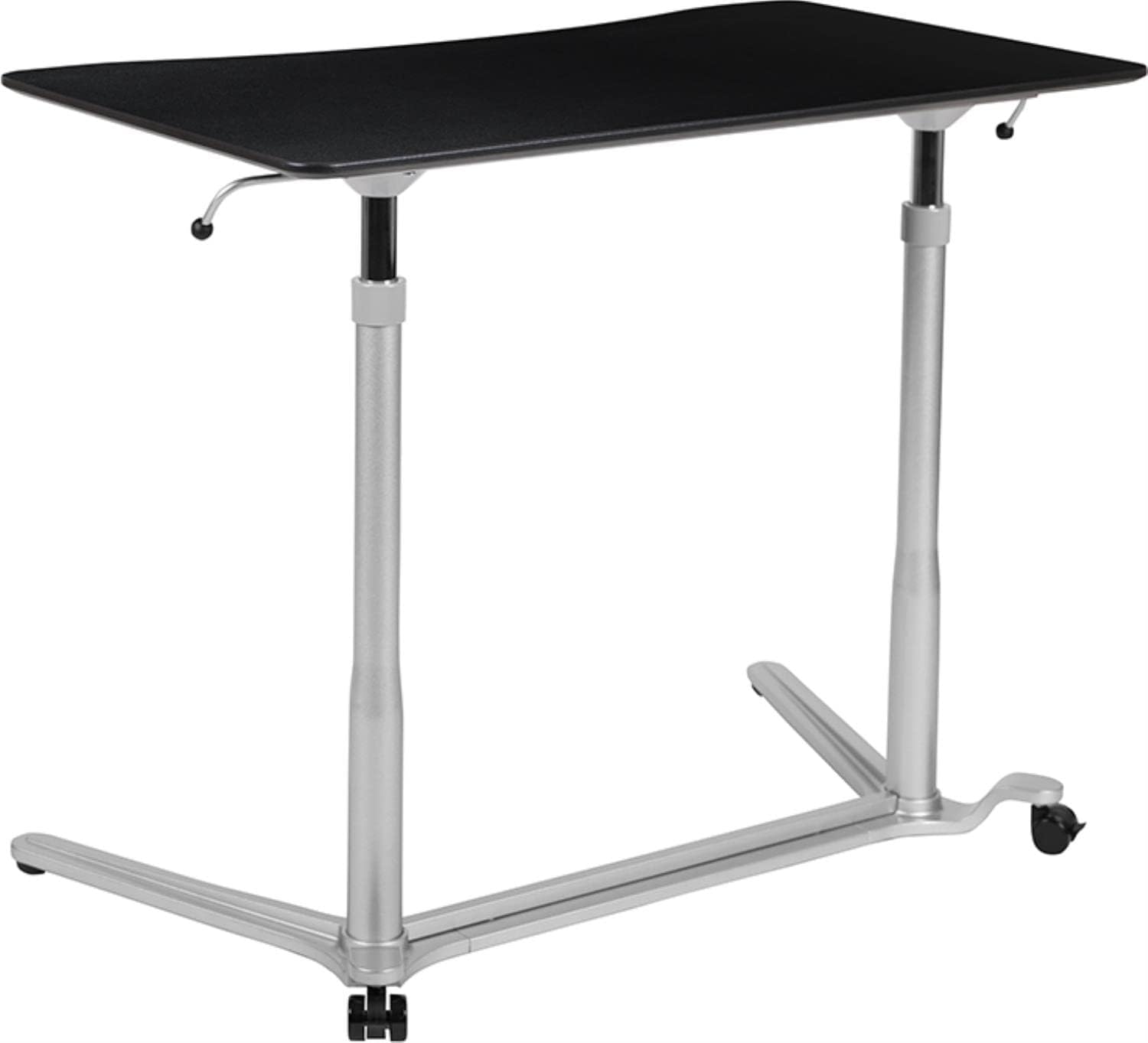 Merritt Sit-Down, Stand-Up Black Computer Ergonomic Desk with 37.375" W Top (Adjustable Range 29" - 40.75")